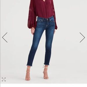 7 for all mankind Roxanne Frayed Jean 35 EUC